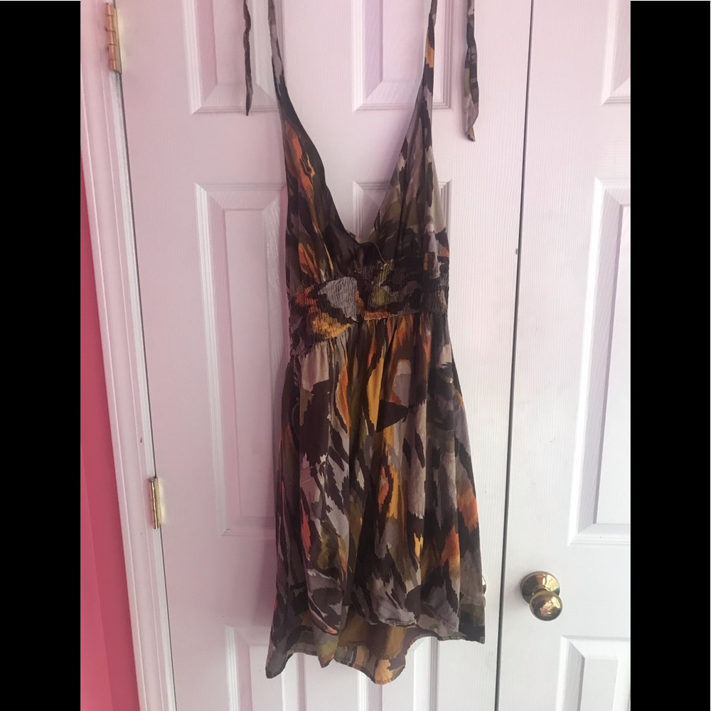 Boho Y2K earth tone dress.